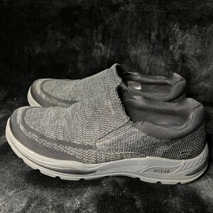 Skechers Arch Fit Motley 204495 Mens US 11.5 Casual Shoes Black Slip On Sneakers